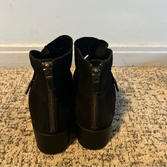 Eileen Fisher Tread Black Tumbled Nubuck Wedge Ankle Boots Size 6 - Picture 5 of 10
